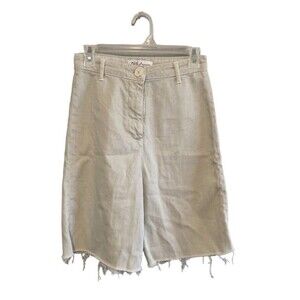 Zara Shorts Bermuda Flare Womens Size 2 Beige Lightweight